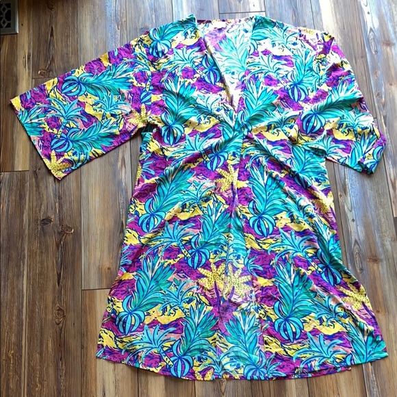 Euphoric Jungle Multicolor Abstract Kimono OS - Picture 2 of 9